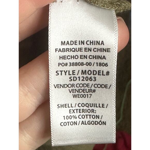 Splendid Olive Green Half Sleeve Button Down Whipstitch Mini Dress Size Medium - Picture 5 of 7